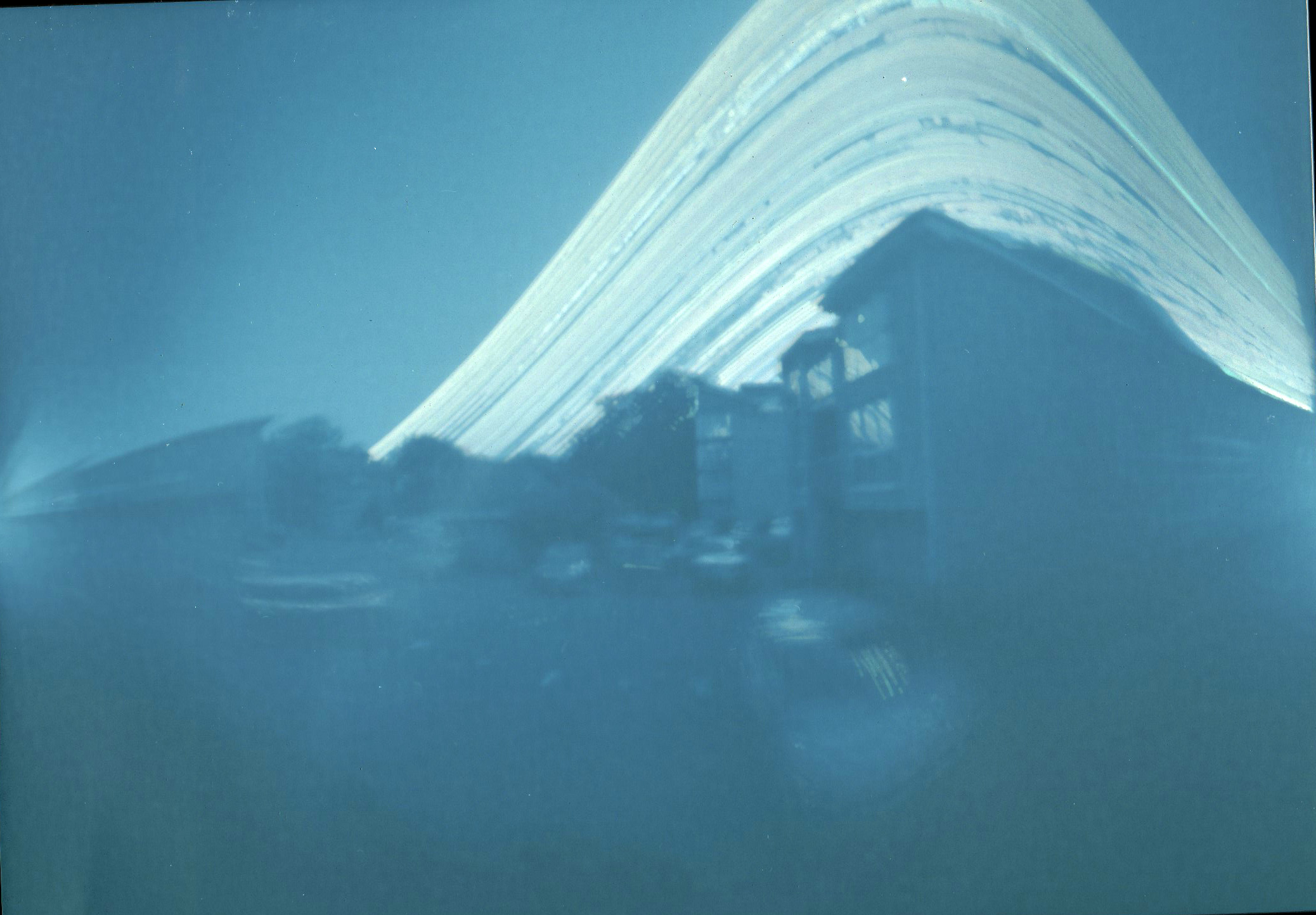 Solargraph, Southampton November 2021 to November 2022. The sun traces lines across the sky in arcs that vary in height throughout the year.
